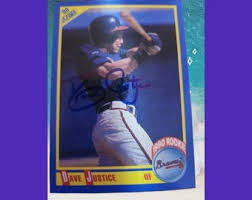 Jonruss 91 - 683 Dave Justice - Rookie of the Year - Etsy