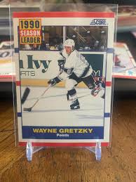 1990-91 Score #353 Wayne Gretzky 1990 Season Leaders Points ...
