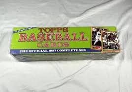 Topps Official 1987 Complete Set 792 Baseball Cards Factory ...