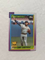 1990 Topps Gary Sheffield All-Star Rookie Milwaukee Brewers ...