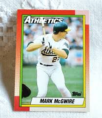 Mark Mcgwire 1990 Topps Baseball Card - Oakland Athletics ...