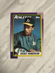 Rickey Henderson - 1990 Topps Oakland Athletics Vintage ...