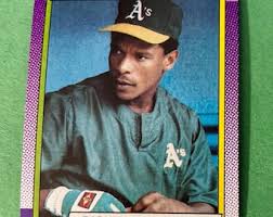 1990 Topps Rickey Henderson #450 Oakland A's Baseball Card ...