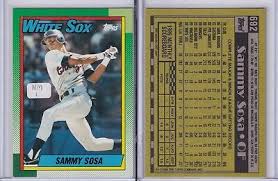 1990 Topps Baseball Card # 692 Sammy Sosa Rookie Chicago White Sox NM+ | eBay