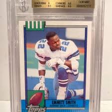 1990 Topps Traded Emmitt Smith Rookie RC #27T Cowboys BGS ...