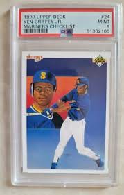 🔥1990 Upper Deck MLB #24 Ken Griffey Jr Mariners Checklist ...