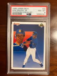 1990 Upper Deck #24 Ken Griffey Jr. Mariners Checklist PSA 8 ...