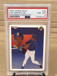1990 Upper Deck #24 Ken Griffey Jr. Mariners Checklist PSA 8 ...