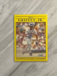 Ken Griffey Jr. - 1991 Fleer Baseball #450 Seattle Mariners ...