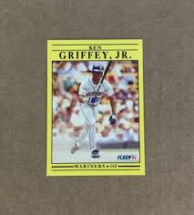 Ken Griffey Jr1991 Fleer - "bat around .300" | Mercari