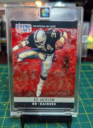 1990 Pro Set Bo Jackson Customized Football Card Art Raiders Red - Etsy
