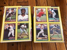 VINTAGE 1991 TOPPS BASEBALL EMPTY 2 WAX BOX LOT -8 CARDS ...