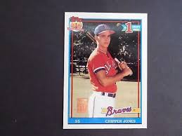 CHIPPER JONES ATLANTA BRAVES & HOF TOPPS 1991 "#1 DRAFT PICK REPRINT"#333 | eBay