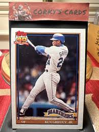 1991 Topps Ken Griffey Jr. #790 Printing Error Misaligned ...