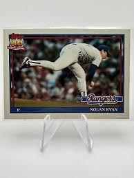 1991 Topps #1 Nolan Ryan Texas Rangers MLB Baseball Card | eBay