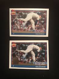 Nolan Ryan 1991 Topps #1 and Topps reprint #24 | eBay