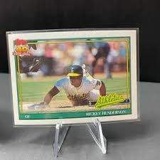 Topps | Toys | 991 Rickey Henderson Error Topps 4 Years Of Baseball Oakland Athletics | Poshmark