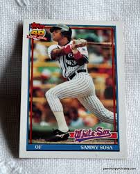 Vintage 1991 Topps Sammy Sosa Baseball Card - Chicago White ...