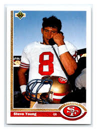 1991 UPPER DECK STEVE YOUNG NFL FOOTBALL CARD #101 SAN ...