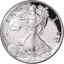 2021-W Silver American Eagle with Mercanti Signature ...