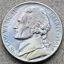 1993 D Jefferson Nickel Five 5 Cent Coin FS - Not Cleaned ...