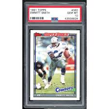 Emmitt Smith Card 1991 Topps Super Rookie #360 PSA 10