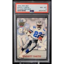 Emmitt Smith Cowboys 1992 Pro Set Power Preview Football ...
