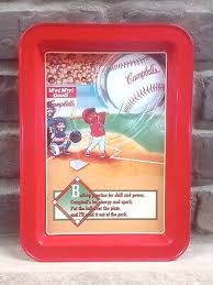1996 Campbell's Soup 'Kid's Calendar Baseball Art' Metal Tray-NM | eBay