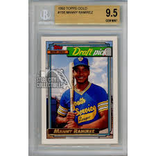 Manny Ramirez 1992 Topps Gold Rookie Card #156 BGS 9.5 Gem ...