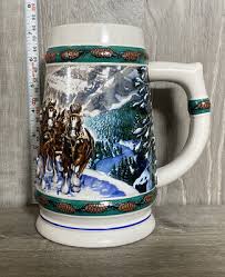 1993 Budweiser Holiday Stein Special Delivery Clydesdale w/Box and COA Vintage | eBay