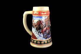 1993 Budweiser Holiday Stein, Hometown Holiday, Beer Stein ...