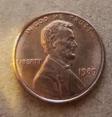 1989 no mint mark Lincoln penny with transitional reverse and double ear. | eBay