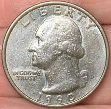 1990 D Washington Quarter Beautiful Brilliant Gray Toned ...