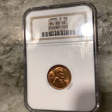 1935 -D Lincoln Wheat Penny MS65 Red | eBay