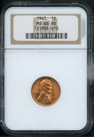 NGC - Wheat Cent - 1c - 1945 - MS-66-RD | eBay