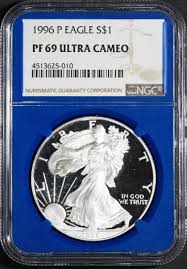 1996-P $1 Silver American Eagle PF69UCAM NGC # 4513625-010 + ...