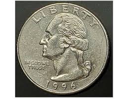 1996-D 25c Washington Quarter Coin, Denver Mint, Hard to ...