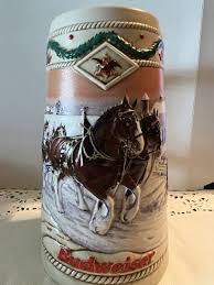 1996 Budweiser Holiday Stein American Homestead Clydesdale ...