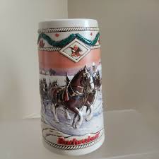 1996 Budweiser Holiday Beer Stein American Homestead ...