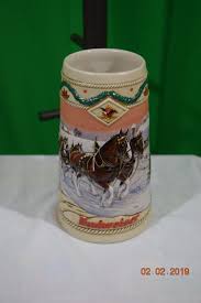 Budweiser Holiday Stein 1996 American Homestead - Etsy