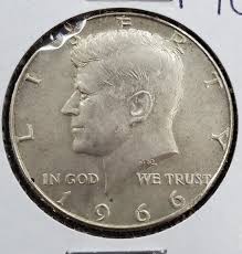 1966 P Kennedy 40% Silver Half Dollar Coin CLIP Error XF EF ...