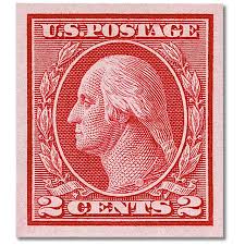 459 - 1914 2c Washington, Carmine, Single Line Watermark ...
