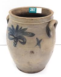 Sold at Auction: 2 gallon decorated crock