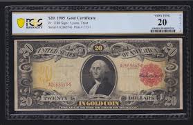 US 1905 $20 Gold Certificate "Technicolor" FR 1180 PCGS 20 Very Fine (543) | eBay