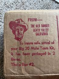 Vtg 20 Mule Team Death Valley Plastic Model Kit & Shipping Box Instructions | eBay
