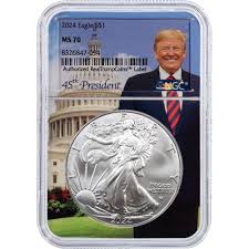 $1 2024 American Silver Eagle NGC MS70 Authorized Donald ...