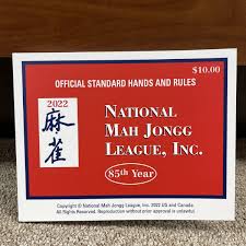 2022 National Mah Jongg league Card/Rule LARGE PRINT-6”x4 3 ...