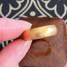 Vintage Heavy Wide 22K Gold Wedding Band Ring at 1stDibs | 22k wedding ring, round 22 carat gold wedding band, 22k gold color