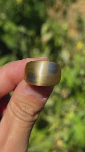 Estate 18KT Yellow Gold + White Gold Mid Century Domed Matte Ring – LSJ