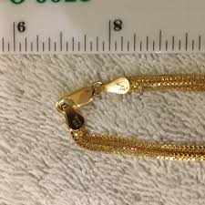 Silver 924 Goldtone Chain Necklace. 5 Chains, 17" in length ...